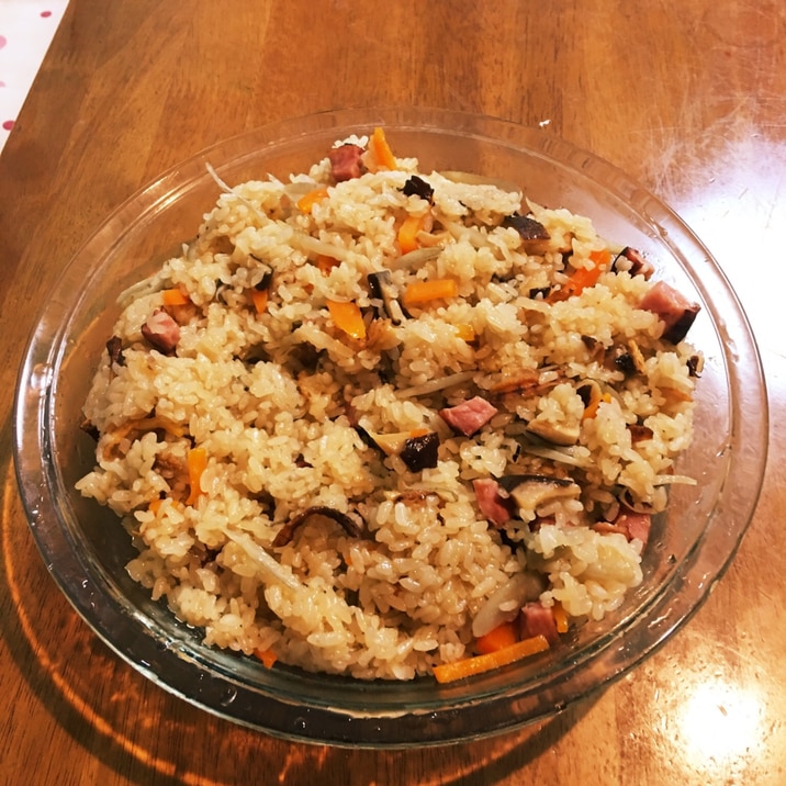 時短!中華おこわ簡単で美味しい硬さに仕上がります。